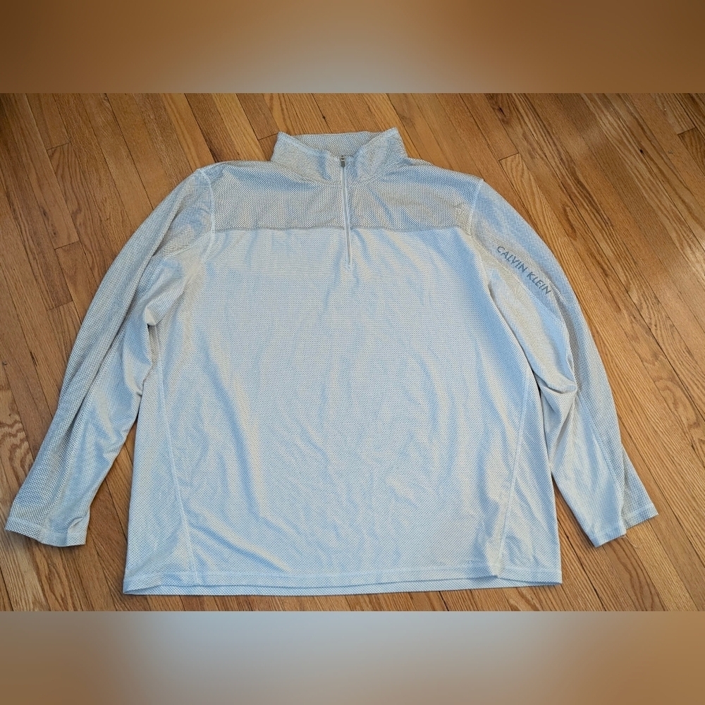 Calvin Klein Light Gray Quarter-Zip Pullover